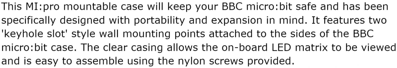 קופסה לזיווד עבור BBC MICRO BIT MOUNTABLECASE 5605